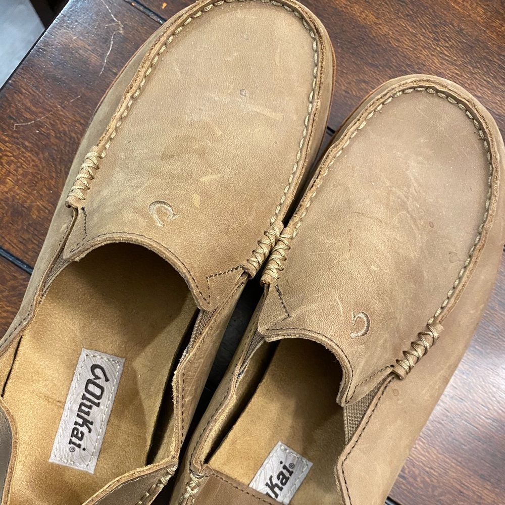 Men’s Olukai Moloa SlipOn Leather Shoe